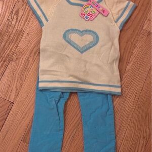Cute Yellow and Blue Heart Outfit